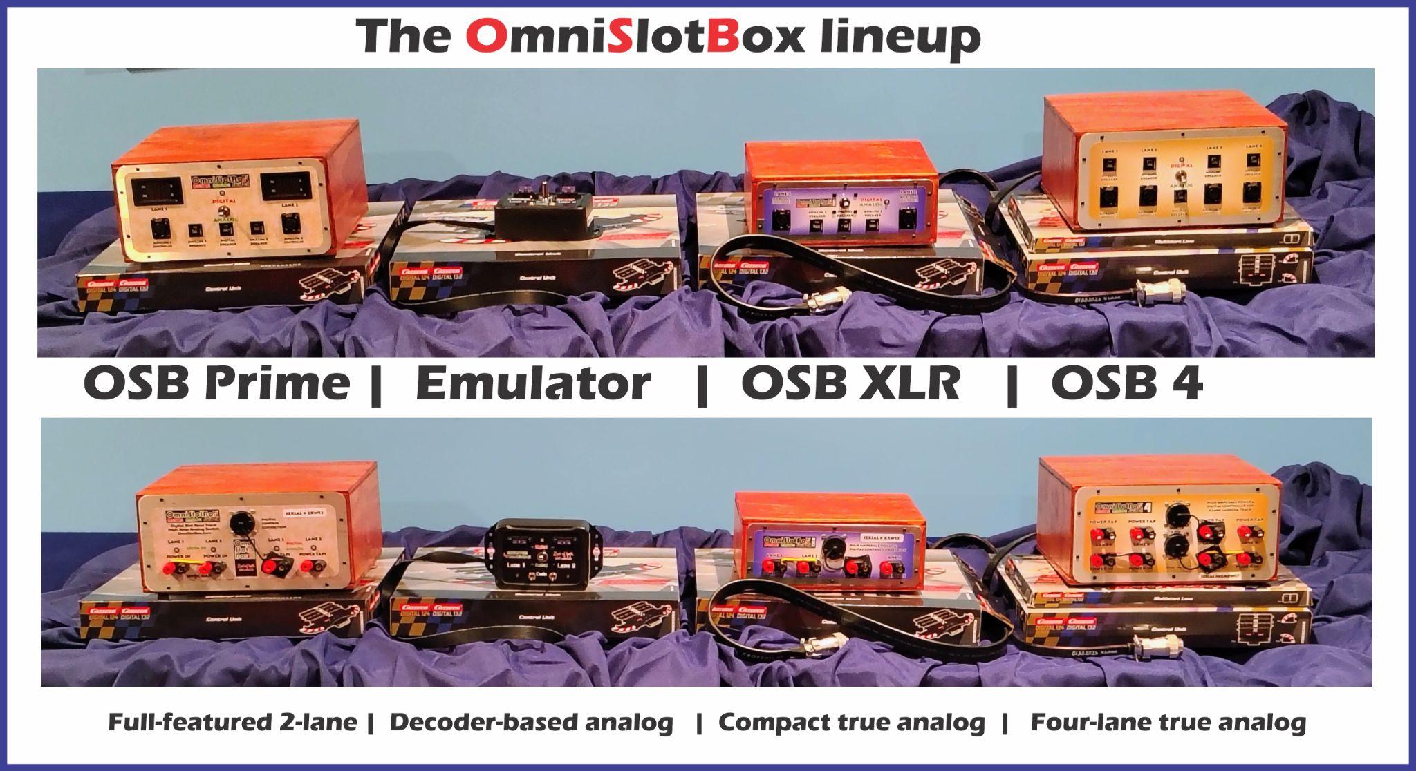 The OmniSlotBox lineup: Prime, Emulator, XMR and OmniSlotBox 4