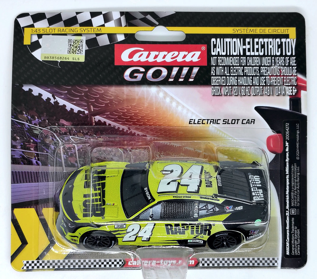 Carrera GO 64272 NASCAR Camaro ZL1 #24 William Byron Hendrick 1/43 Slot Car