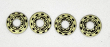 Vintage Porsche aluminum wheel inserts  .0475"OD  .175"ID  Set of four.