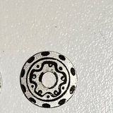 Vintage Porsche aluminum wheel inserts  .0475"OD  .125"ID  Set of four.
