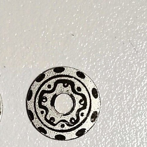Vintage Porsche aluminum wheel inserts  .0475"OD  .125"ID  Set of four.