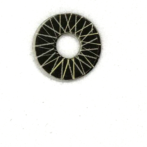 Vintage Spoke wheel inserts Aluminum & acetate.  .0475"OD  .175"ID  Set of four.