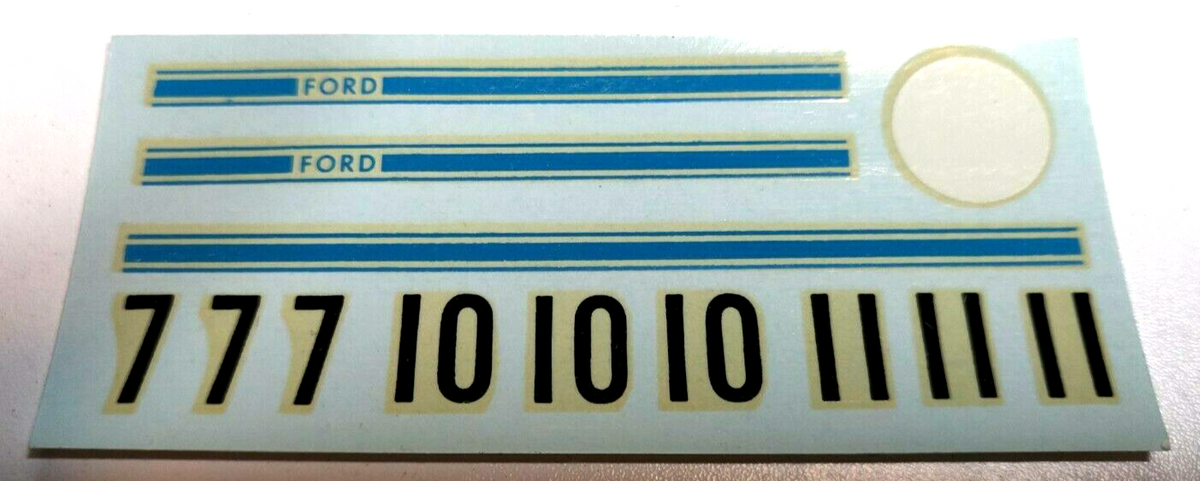 Strombecker vintage decal sheet for 1/32 scale Ford GT