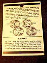 Mila Miglia Precision Magnesium Wheels #300 Five hole 1/8" 5-40 threaded 1pr.