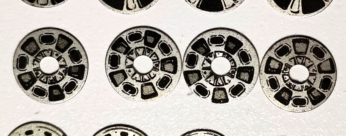 Vintage Cobra aluminum wheel inserts  .0475"OD  .125"ID  Set of four.