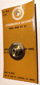 Gears, Strombecker #8430 Gear set 3/32" 0.092" Pinion 1/8" Crown 5 / 1 ratio