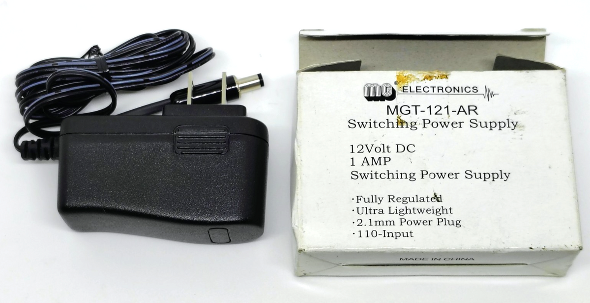 MG Electronics MGT-121-AR Class II 12 VDC 1000mA Power Supply CCTV NEW