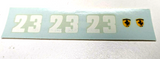 Strombecker vintage decal sheet for 1/24 scale Ferrari #23