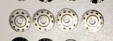 Vintage Jaguar aluminum wheel inserts  .0475"OD  .125"ID  Set of four.