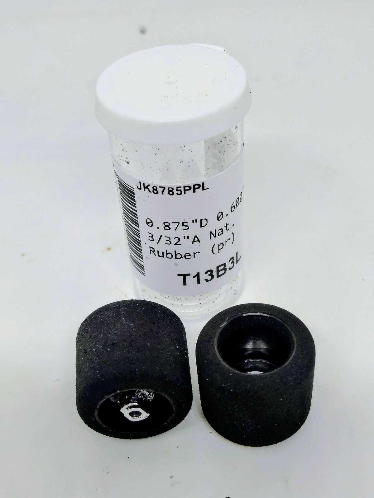 Tire, Foam Natural 0.875" x 0.600" 3/32" Axle - JK T13B3