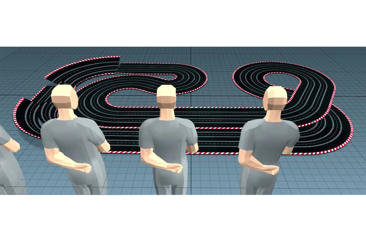 Complete Track Kit – Black Diamond 4-Lane Analog 64' – 9.85' x 16.4'