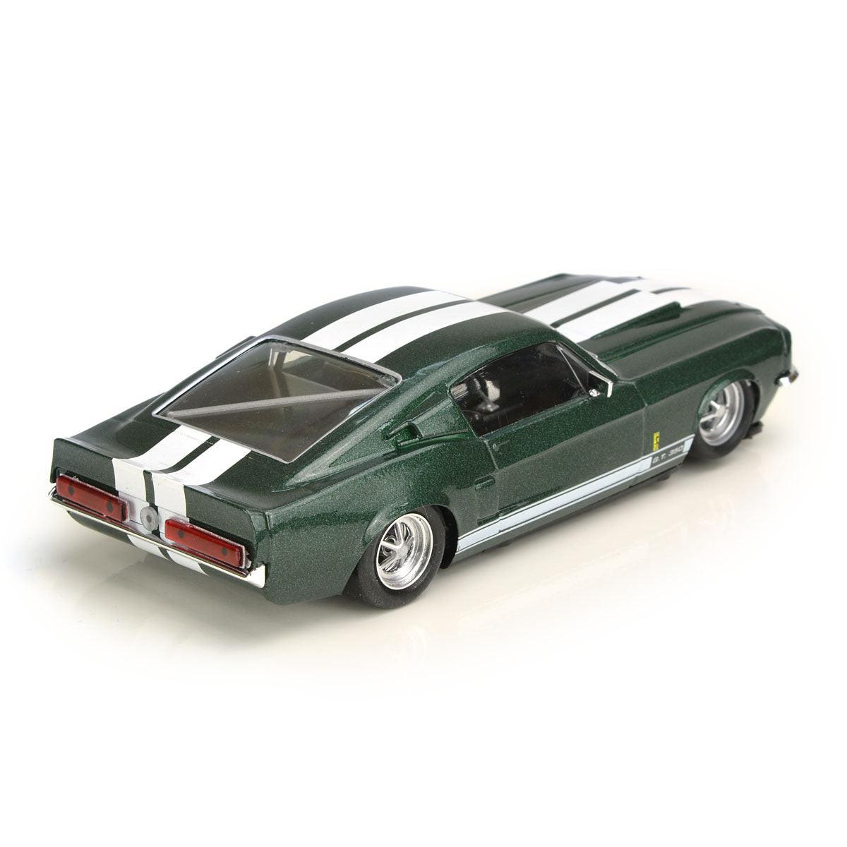 ThunderSlot CA00501S/W Shelby GT350 Dark Moss Green 1967 rear three-quarter view