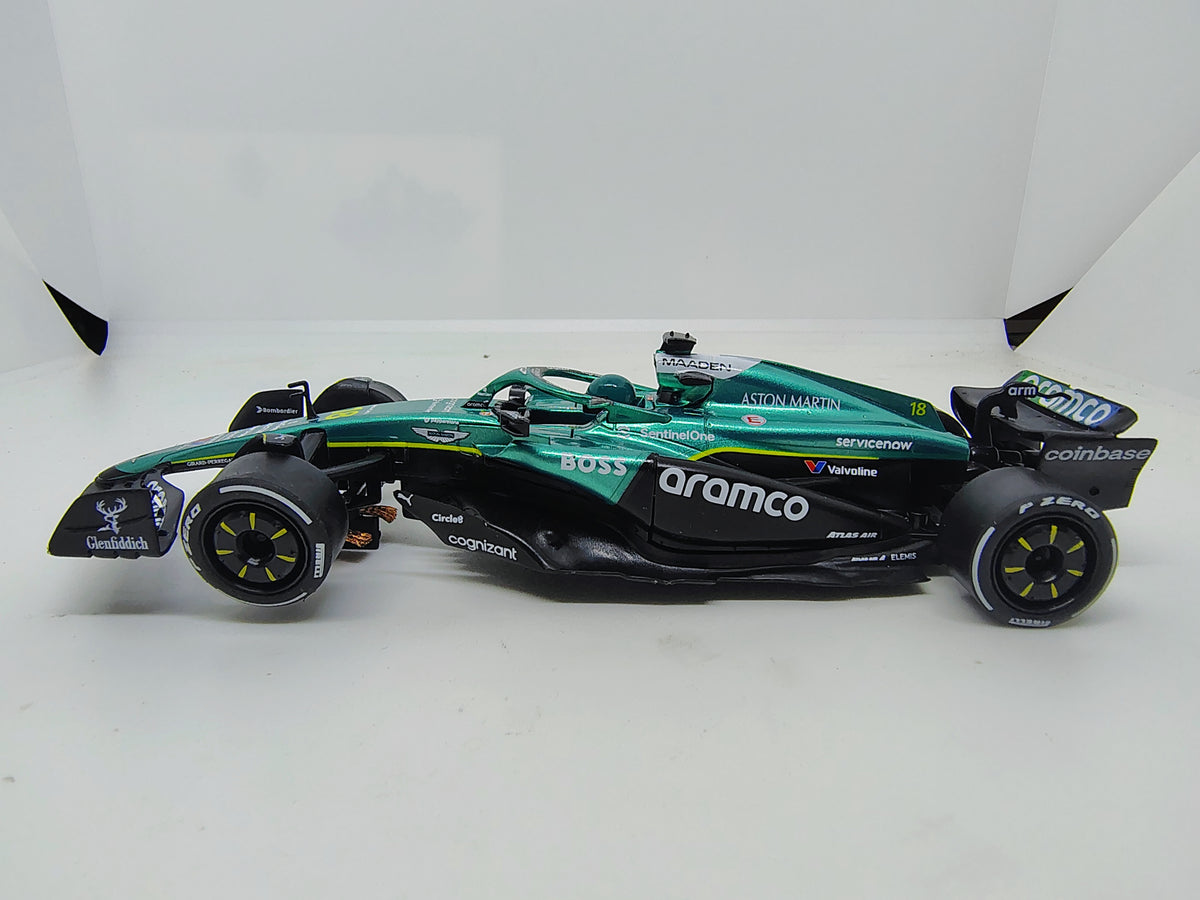 SCX U10598 Aston Martin AMR25 #18 – Lance Stroll – Formula 1 2025 – 1/32 Analog Slot Car