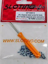 Body Screws & Tool – Sloting Plus SP159912 M2.1 x 7.5mm Torx T6 – 20 Screws + Driver