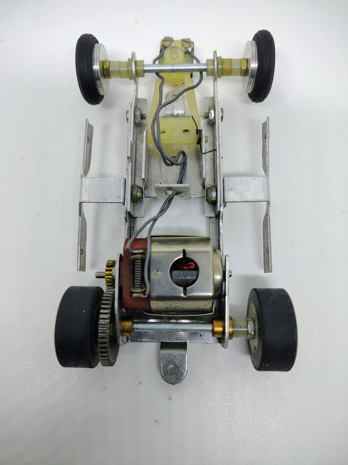 Vintage MPC Ford J Car chassis underside