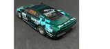 Prototype slot car. Scalextric Jaguar XJ220 on unknown aluminum chassis.