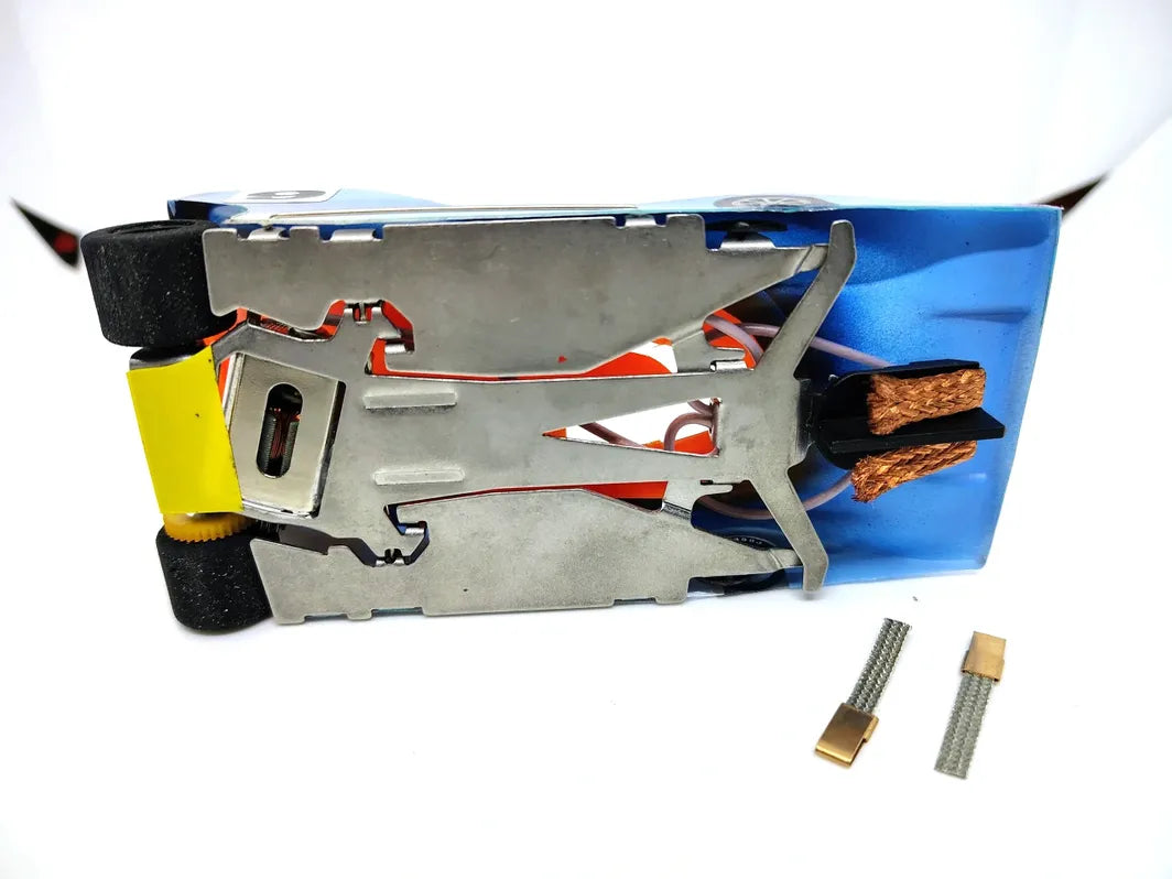 JK Direct Drive 1/32 slot car - UPGRADED Peugeot in Gulf colors.