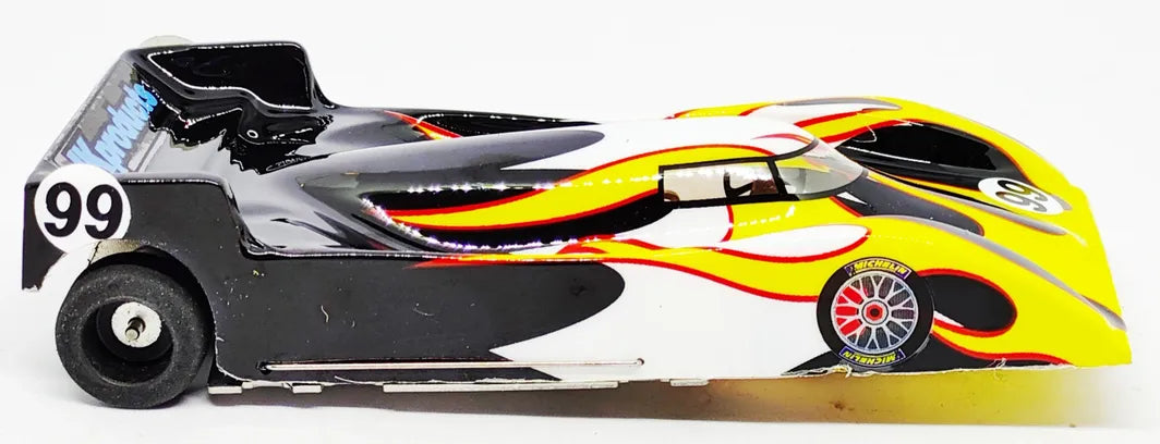JK Direct Drive 1/32 slot car - Mazda Dyson Black, Yellow, White, Red