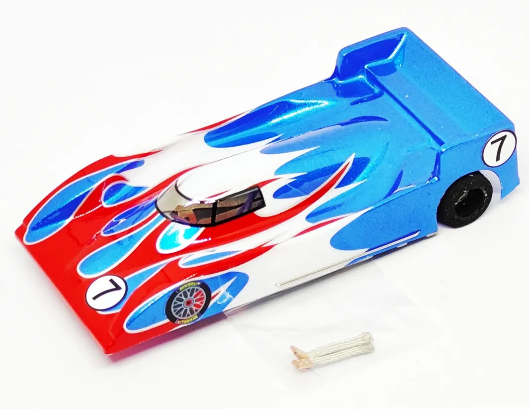 JK Direct Drive 1/32 slot car - Mazda Dyson Red, White, Blue