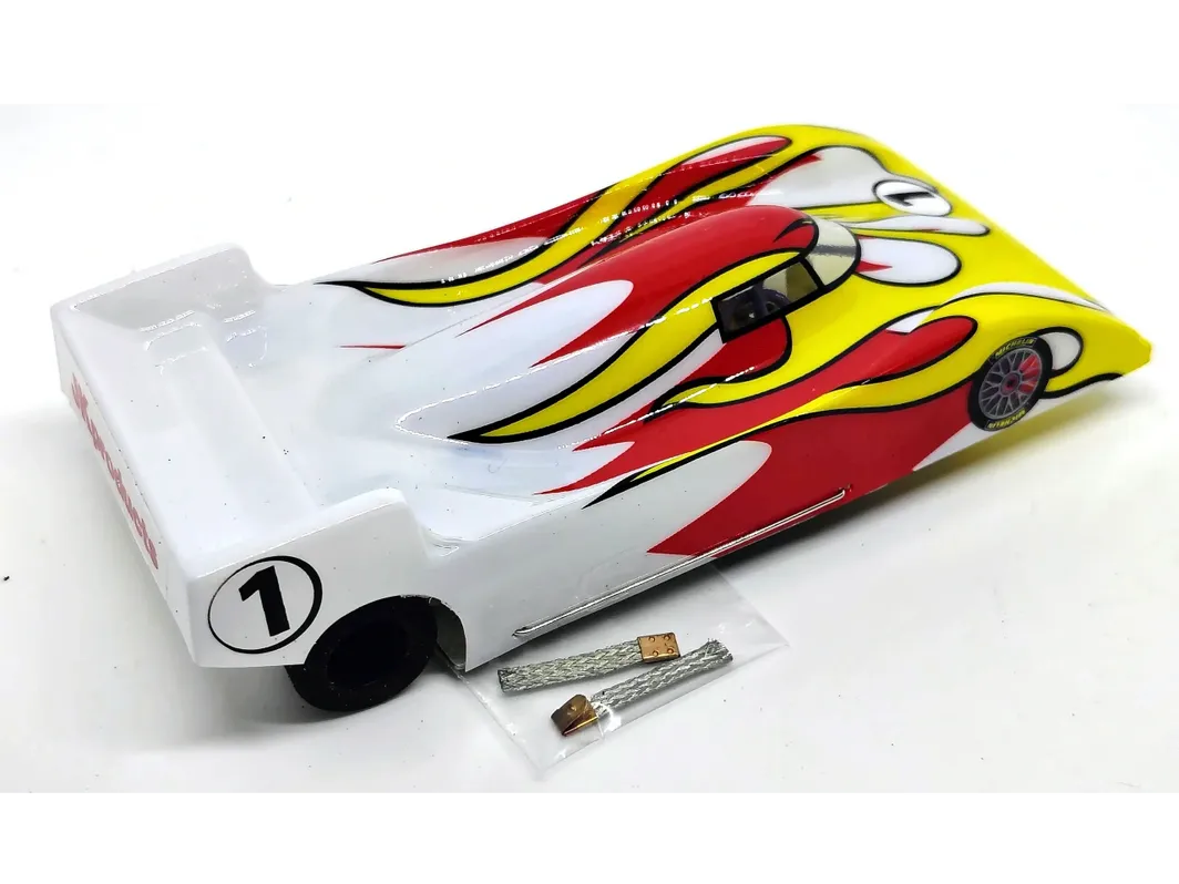 JK Cheetah Anglewinder steel 1/32 Slot Car - Mazda Dyson Y/R/W