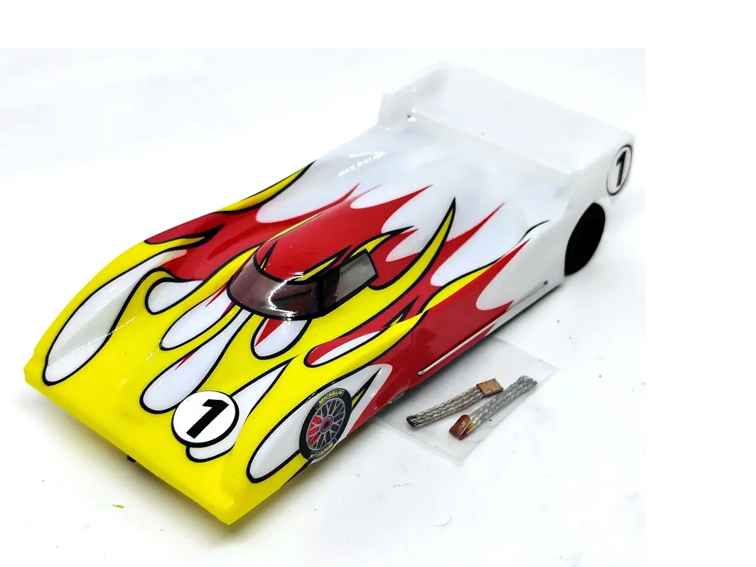 JK Cheetah Anglewinder steel 1/32 Slot Car - Mazda Dyson Y/R/W
