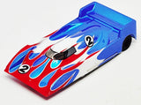 JK Cheetah Anglewinder steel 1/32 Slot Car - Mazda Dyson R/W/B