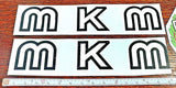 MKM water decal set. On clear paper. Authentic design.