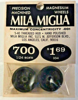 Wheels, Mila Miglia Precision Magnesium #700 Five hole 1/8" 5-40 threaded 1pr.