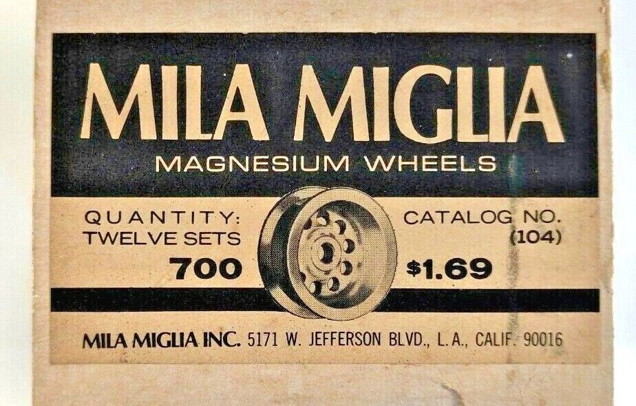 Wheels, Mila Miglia Precision Magnesium #700 Five hole 1/8" 5-40 threaded 1pr.