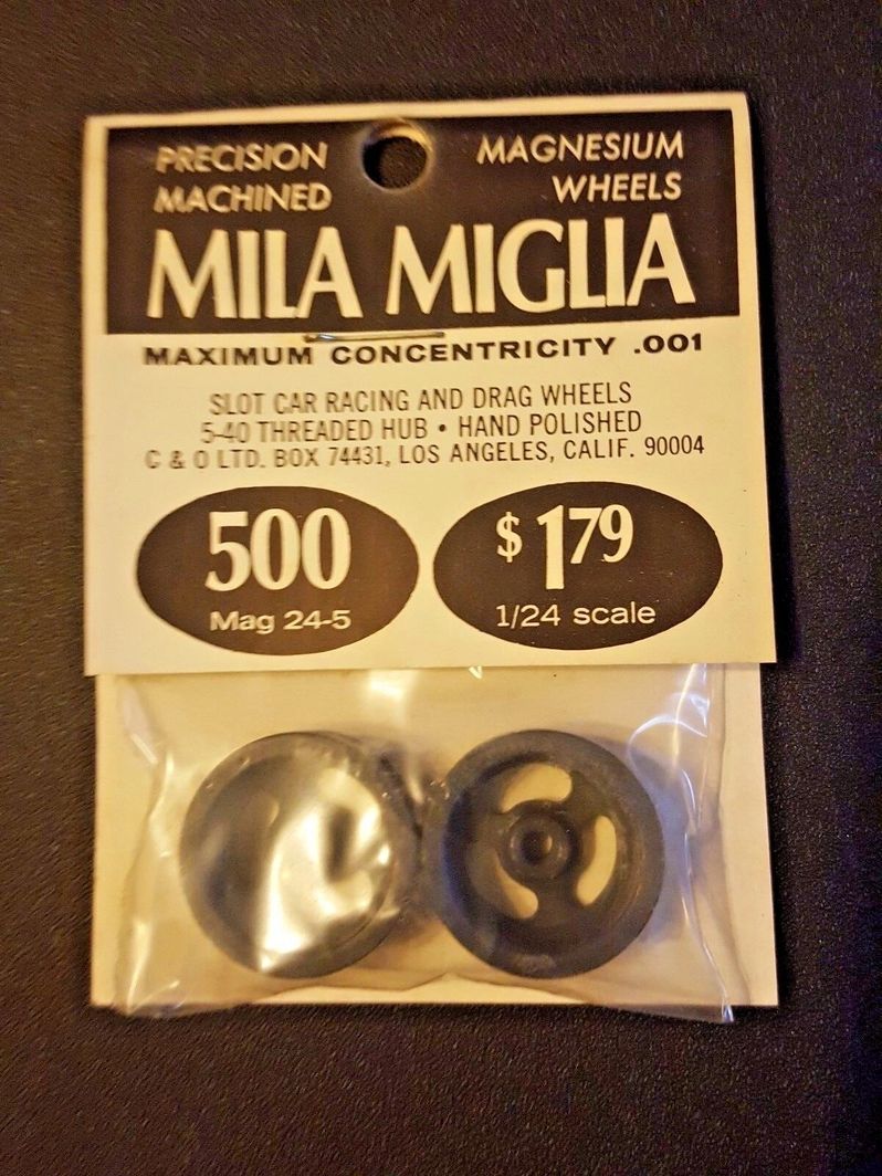 Wheels, Mila Miglia Precision Magnesium Wheels #500 Oval holes 1/8" 5-40 threaded