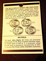 Wheels, Mila Miglia Precision Magnesium #300 Five hole 1/8" 5-40 threaded 1pr.