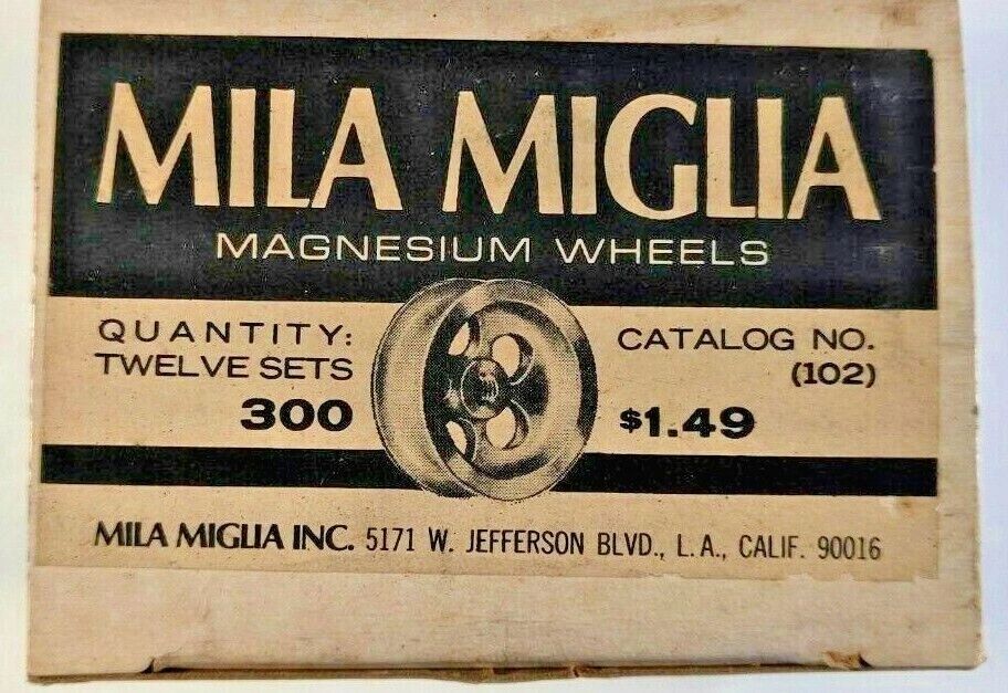 Wheels, Mila Miglia Precision Magnesium #300 Five hole 1/8" 5-40 threaded 1pr.