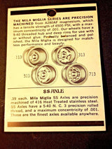 Mila Miglia Precision Magnesium Wheels #300 Five hole 1/8" 5-40 threaded 1pr