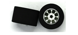 H&R Racing HR1103 27x18mm FISH RUBBER 1/24 Rear Tires NASCAR SILVER