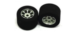 H&R Racing HR1103 27x18mm FISH RUBBER 1/24 Rear Tires NASCAR SILVER