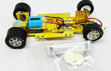 H & R Adjustable Wheelbase 1/24 Rolling Chassis with 18K motor and Wide Silicone rear wheels