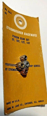 Gears, Strombecker Pinion Gear set 9/10/12/14 tooth for 3/32" 0.0925" shaft. 48 Pitch.