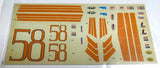 Decals, 1/24 scale waterslide decals MPC #58 Buick Regal Stock car
