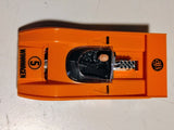 AJ's Winnwagen McLaren top view showing wing, cockpit, and race number five
