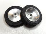 Wheels – 1960's vintage. 24mm dia. x 5.5mm wide. 15/16" X 7/32" 5-40 thread