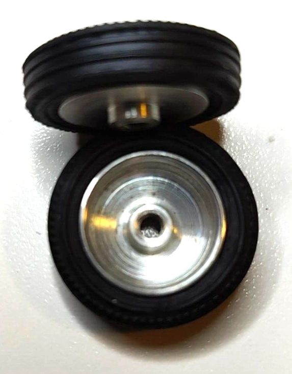 Wheels – 1960's vintage. 24mm dia. x 5.5mm wide. 15/16" X 7/32" 5-40 thread