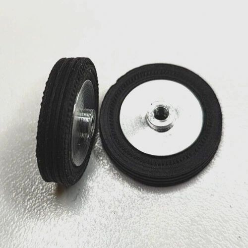 Wheels – 1960's vintage. 24mm dia. x 5.5mm wide. 15/16" X 7/32" 5-40 thread