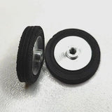 Wheels – 1960's vintage. 24mm dia. x 5.5mm wide. 15/16" X 7/32" 5-40 thread