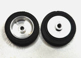 Wheels – 1960's vintage. 24mm dia. x 5.5mm wide. 15/16" X 7/32" 5-40 thread