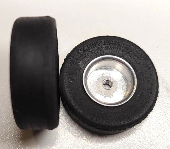 Tires – with Strombecker Cheater Slicks 1"& 1/8" X 7/16" thread axle