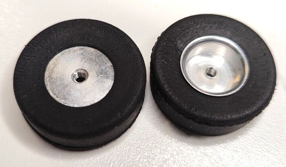 Tires – with Strombecker Cheater Slicks 1"& 1/8" X 7/16" thread axle