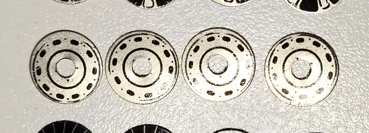 Wheel inserts, Vintage Jaguar aluminum.0475"OD.125"ID 4-Pack