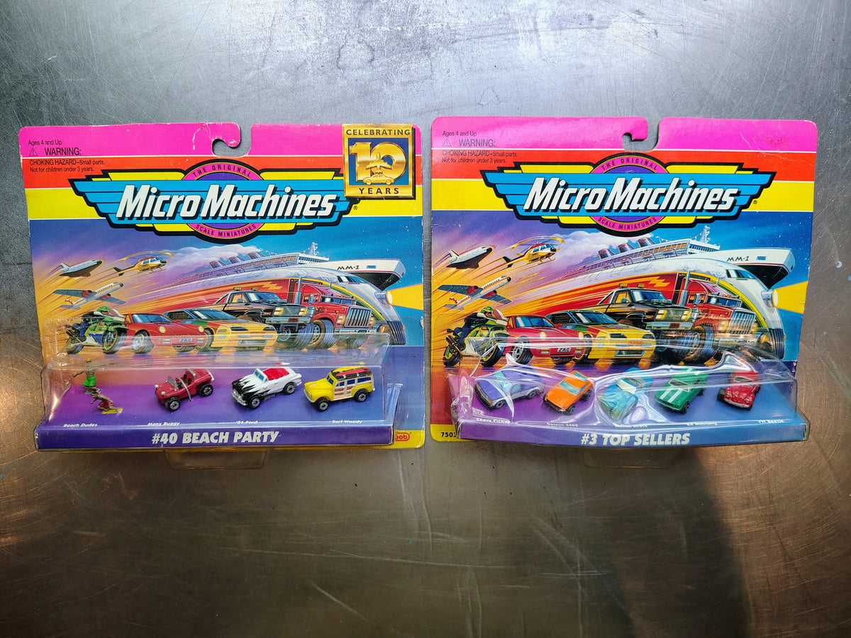 Models – Galoob Micro Machines Vintage 2 Sealed Packs Beach Party Top Sellers lot view