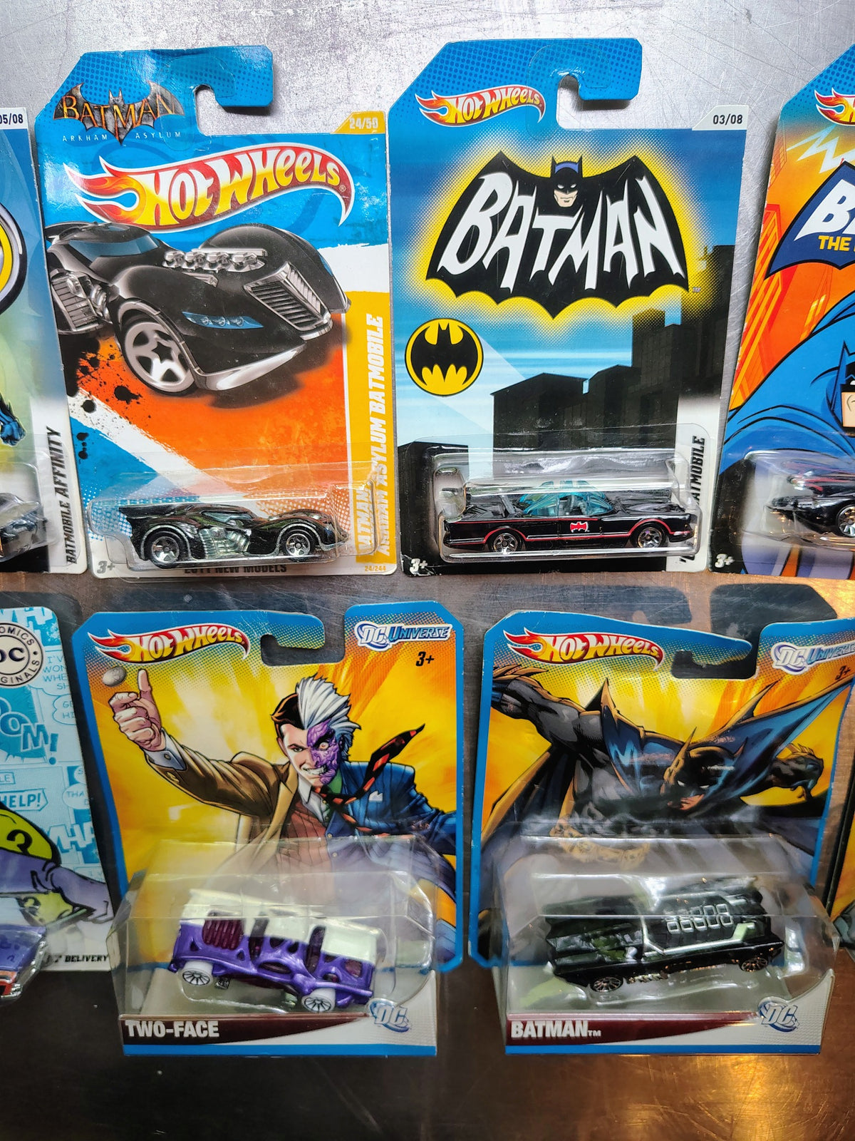 Classic Batman Batmobile and Hot Wheels diecast cars