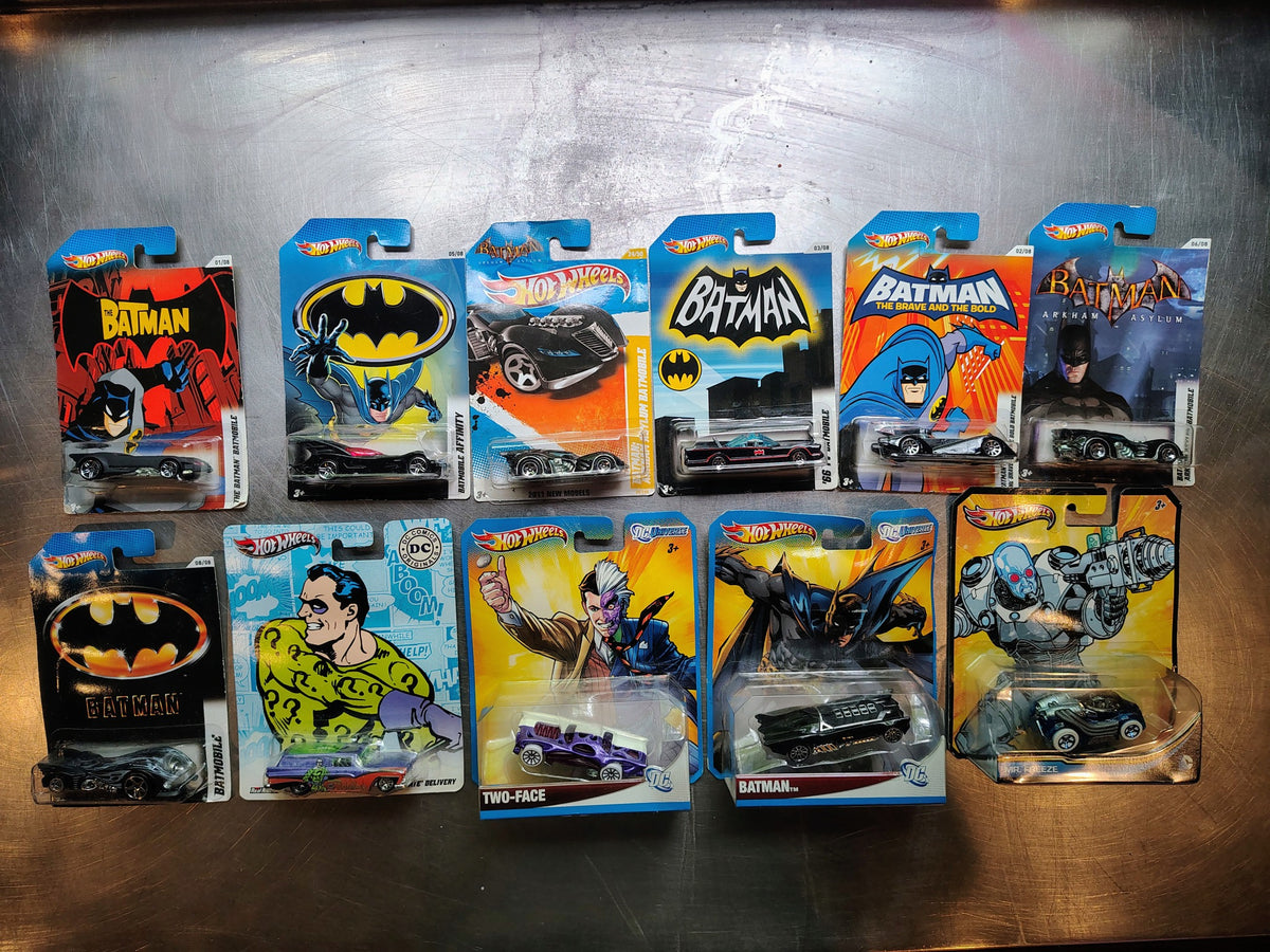 Hot Wheels Batman and DC original retail card packaging